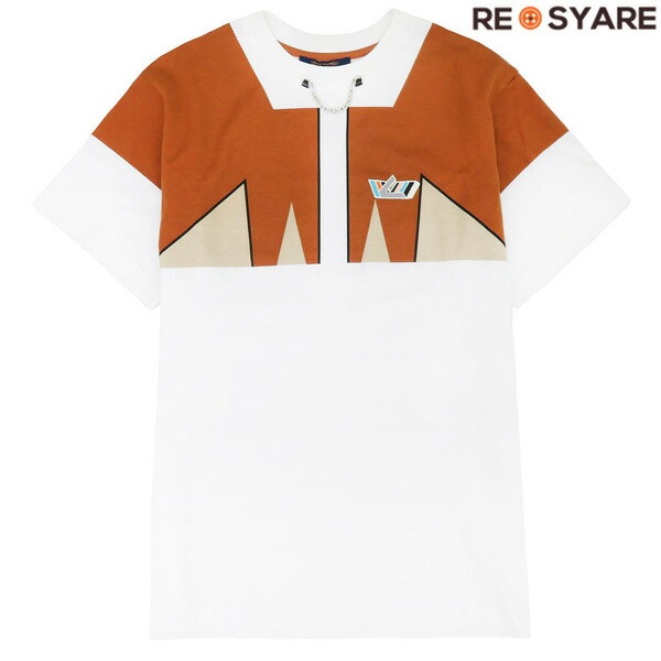 LOUIS VUITTON ルイ・ヴィトン/ロゴリバース半袖Tシャツ/Mサイズ/RW211W  TXP  FJTS18/ABランク/88【中古】 LOUIS VUITTON ルイ・ヴィトン/ロゴリバース半袖Tシャツ/Mサイズ