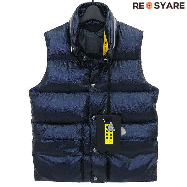 【値下】未使用タグ付 モンクレール MONCLER GENIUS ジーニアス IDIR メタリック ダウン ベスト 0 ダークネイビー 国内正規品 定価18.7万 47323 【中古】 58,806円