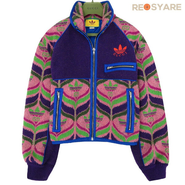 ☆極美品☆GUCCI×Adidas トレフォイル ジップアップジャケット 46 楽天市場】GUCCI×adidas グッチ×アディダス トレフォイルプリント