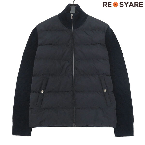【極美品 大きさ50】HERNO 地獄ノ ドライバーズ 上衣 羊毛100％×グース 落ちこむ 変わり種 二人組 編み物 米国海軍 Hロゴタイプ 47655【中古】