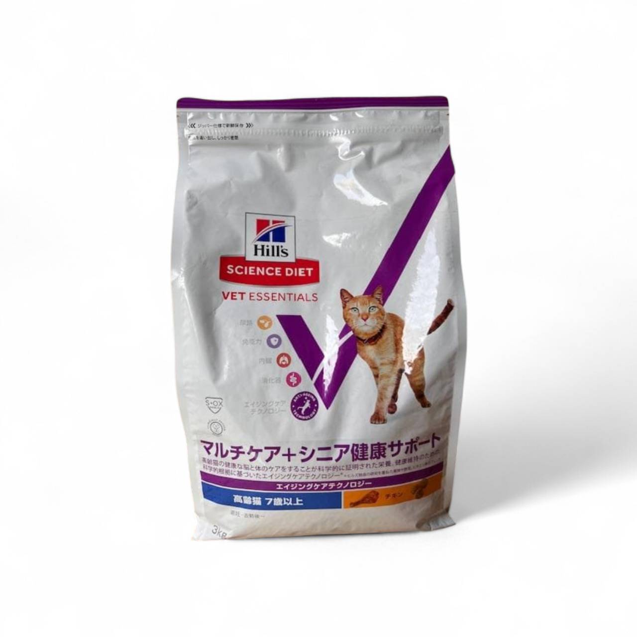 3kg【Hill's】ヒルズ 猫用 ベットエッセンシャル成猫用 マルチケア+シニア健康サポート 高齢猫 7歳以上(マルチケア)(猫用)(キャットフード)(療養食 )(特別療法食)｜コスメショップ　リテイラー