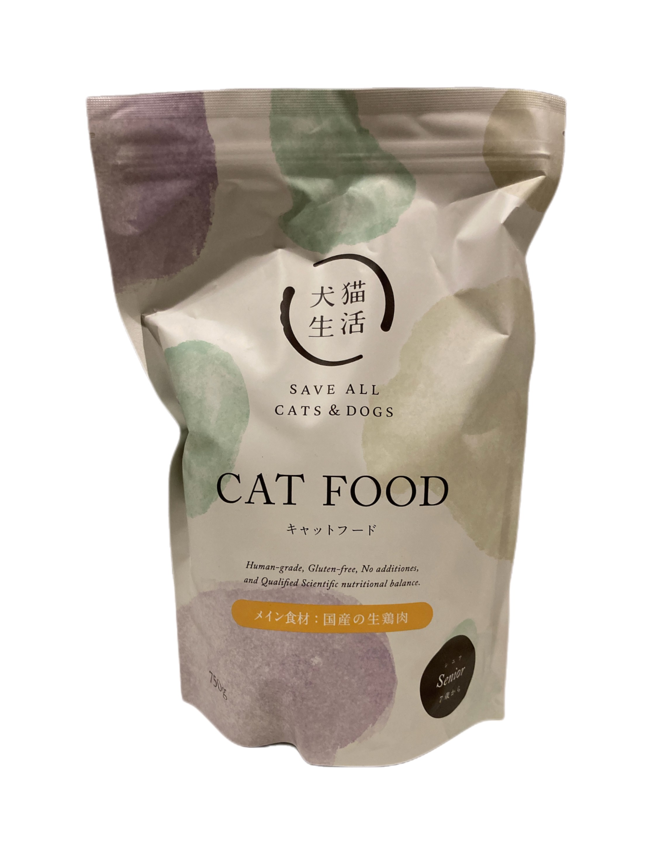 犬猫生活　キャットフード　国産の生鶏肉750g×2 金沢港の朝獲れ魚750g 犬猫生活 キャットフード 無添加 ドライ 猫 大容量 オールステージ 朝