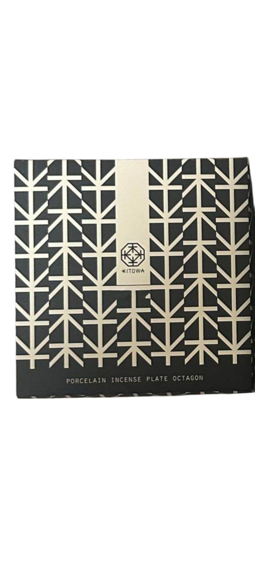 【KITOWA】キトワ PORCELAIN INCENSE PLATE OCTAGON BLACK (ポーセリンインセンスプレートオクタゴンブラック) (香炉)