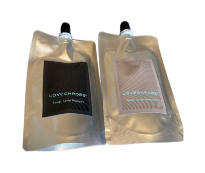 【株式会社 YC.Primarily】 LOVECHROME　ラブクロム P.B LOVECHROME スカルプトリートメント＆シャンプー セット　 リフィル400g/400ml (ヘアケア) （LOVECHROME　ラブクロム）