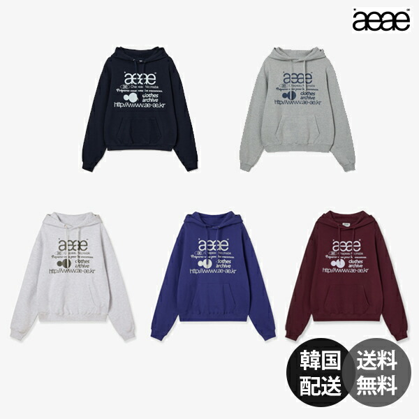 【韓国】aeae エーイーエーイー 韓国ファッション 韓国ストリート 正規品 パーカー フーディー プルオーバー スウェット トップス オーバーサイズ ビッグシルエット ルーズフィット ドロップショルダー ユニセック【aeae】