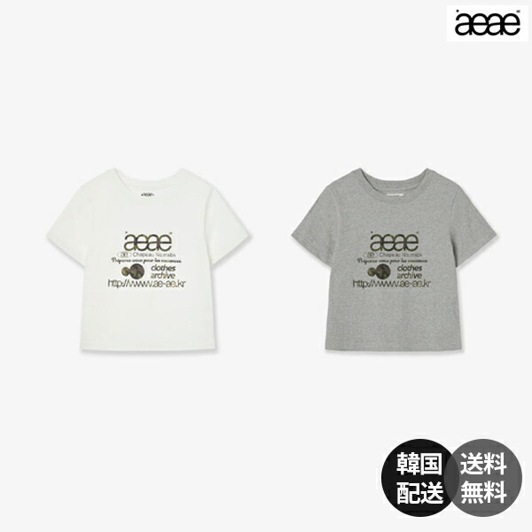 【韓国】aeae WEB LOGO CROP T-SHIRTS エーイーエーイー クロップド Tシャツ 半袖 ロゴT カモフラ 迷彩 韓国ストリート ファッション Y2K ショート丈 コットン100 快適 着心地 人気ブランド 【aeae】
