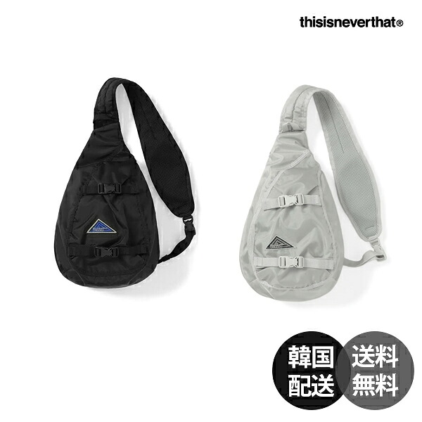 【韓国】thisisneverthat バッグ スリングバッグ ボディバッグ ナイロンバッグ ワンショルダーバッグ ユーズド加工 ウォッシュドナイロン 黒バッグ 軽量バッグ ストリートファッション 韓国ブランド 韓国ファッション【thisisneverthat】｜RETOO公式店