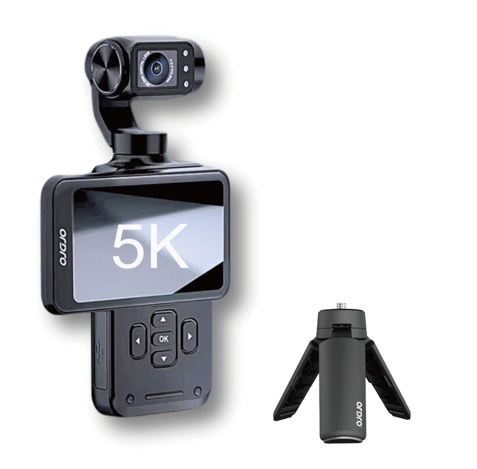 OrDro M5 国内置き目代わりになる店 日本語言いあらわす書 5K 4K ジンバルカメラ 3軸安定器 広角120° 顔追い掛ける デジタル望遠レンズ 赤外線ナイト爵視力 WDR  縦横映画化うつり変わり 3.5in管する YouTube tiktok 映像映画化 Vlog 写真機 Android iPhone 適用業務 ミニ三脚 嘱する OrDro お墨付き