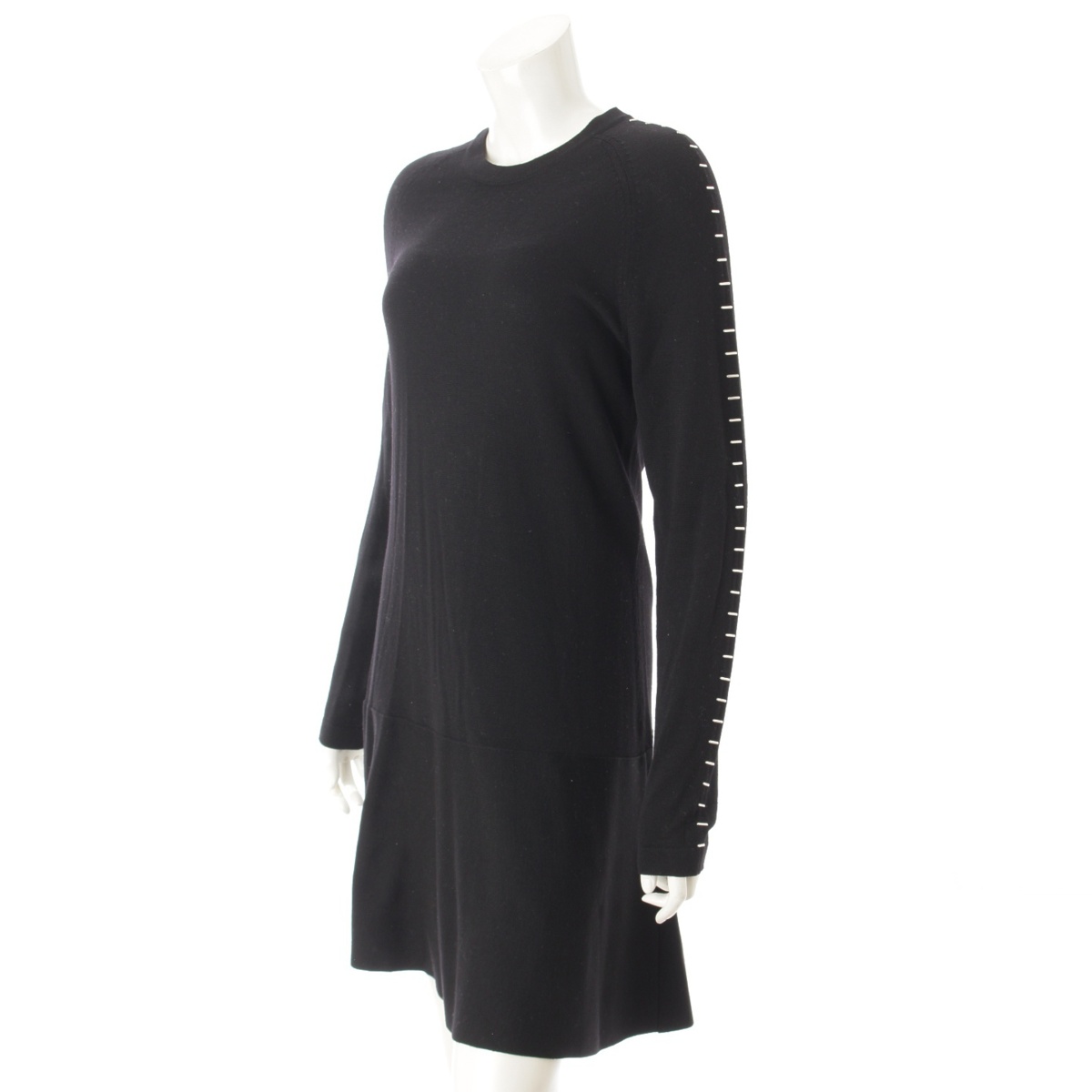 楽天市場 バレンシアガ Balenciaga ウール 長袖 ニット ワンピース ブラック 40 中古 鑑定済 正規品保証 Retro