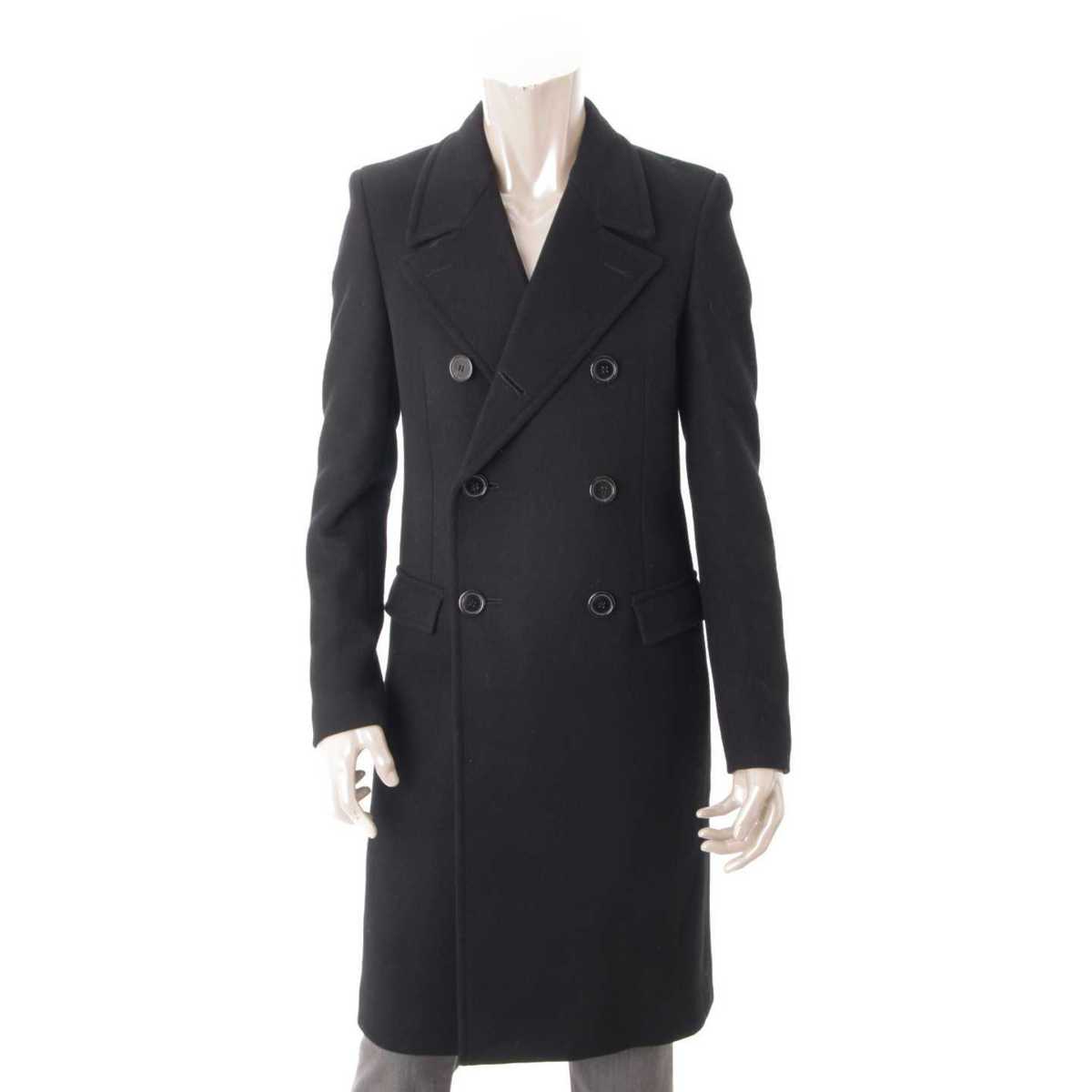 サンローラン Saintlaurent メンズ ウール ブラック ダブルコート ダブルコート ブランド品 ブラック 42 中古 鑑定済 正規品保証 Retro サンローラン Saintlaurent メンズ ウール ブラック ダブルコート ダブルコート ブランド品 ブラック 42 中古 鑑定済 正規品保証 Retro