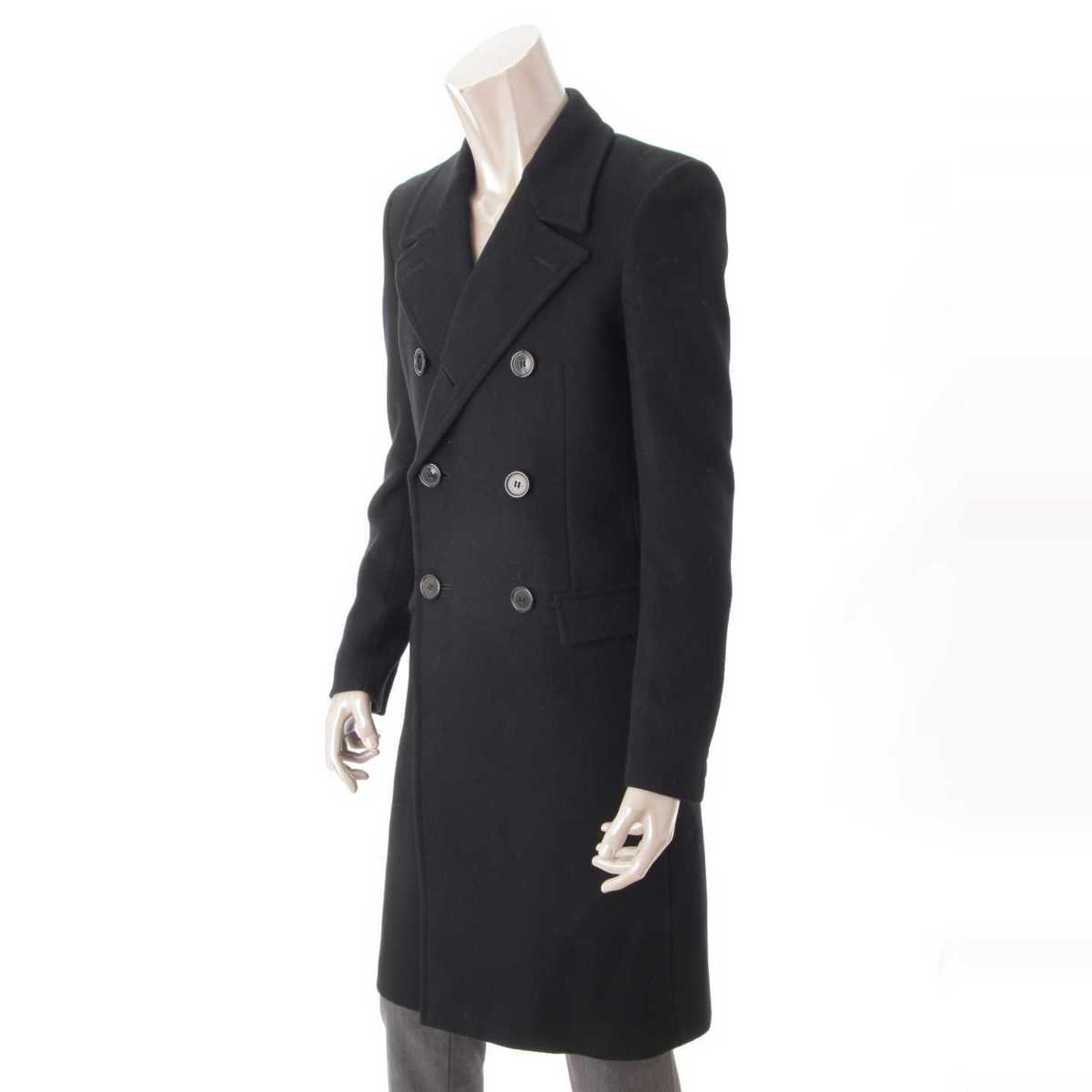 サンローラン Saintlaurent メンズ ウール ブラック ダブルコート ダブルコート ブランド品 ブラック 42 中古 鑑定済 正規品保証 Retro サンローラン Saintlaurent メンズ ウール ブラック ダブルコート ダブルコート ブランド品 ブラック 42 中古 鑑定済 正規品保証 Retro