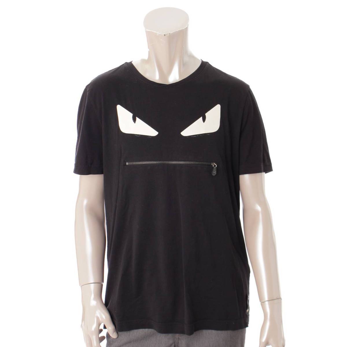 楽天市場 フェンディ Fendi モンスター ジップ Tシャツ Fy0764 ブラック 50 中古 鑑定済 正規品保証 Retro