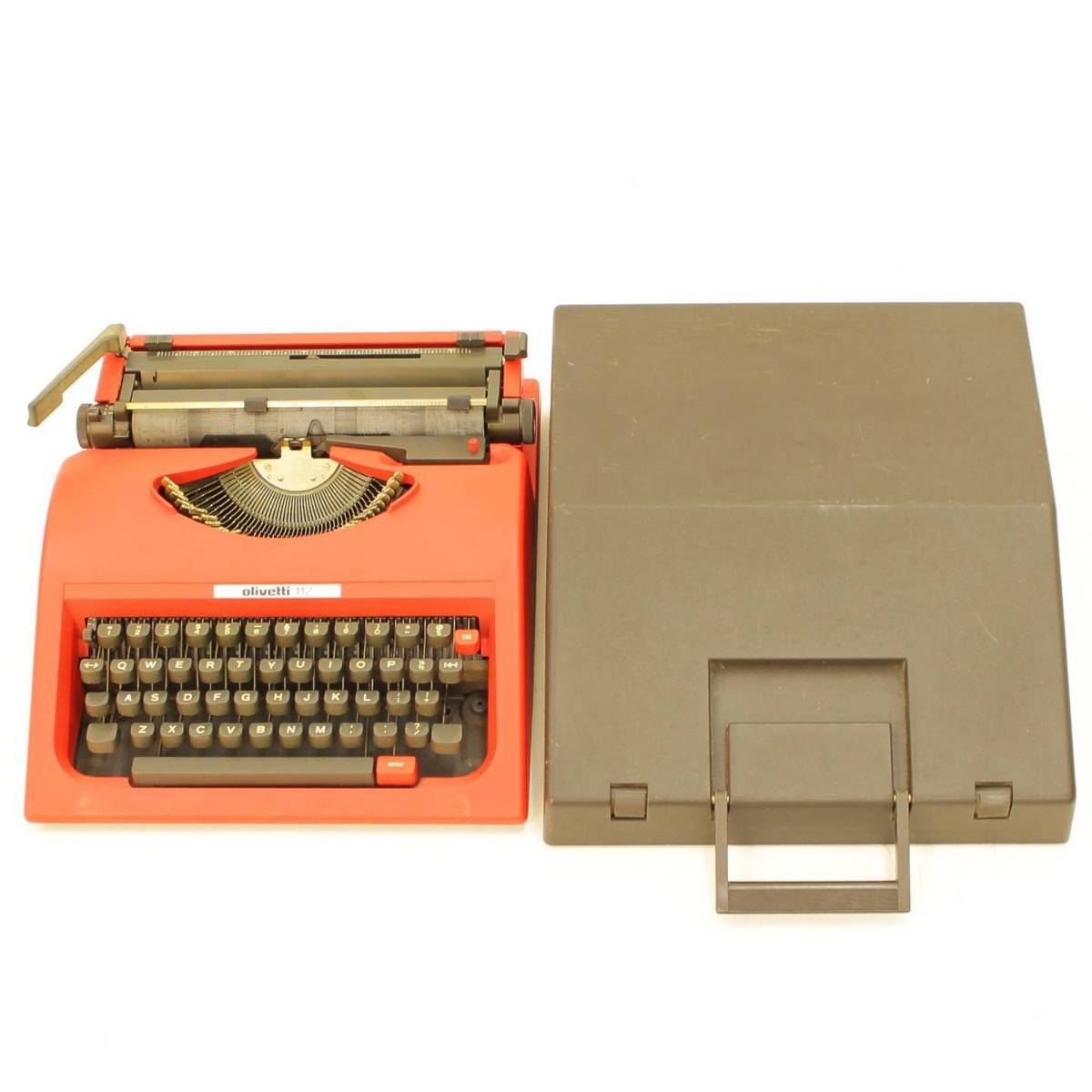 楽天市場 ソノタ 昭和レトロ商品 希少 Olivetti ポータブルタイプライター 112 赤 当時の保証書付き 中古 鑑定済 正規品保証 Retro