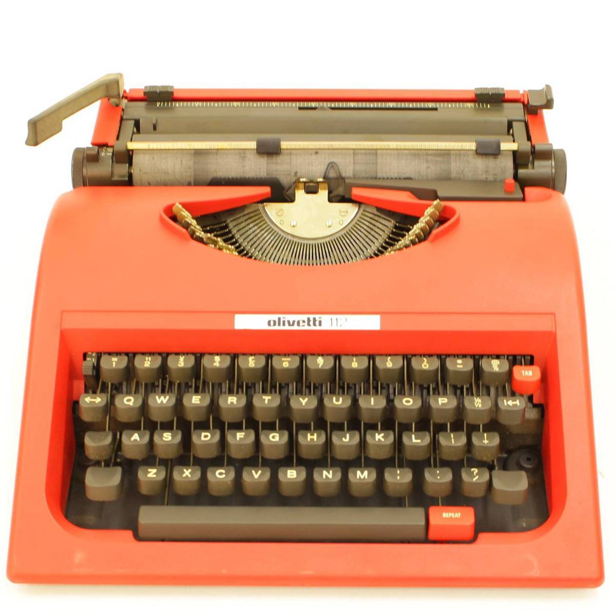 楽天市場 ソノタ 昭和レトロ商品 希少 Olivetti ポータブルタイプライター 112 赤 当時の保証書付き 中古 鑑定済 正規品保証 Retro