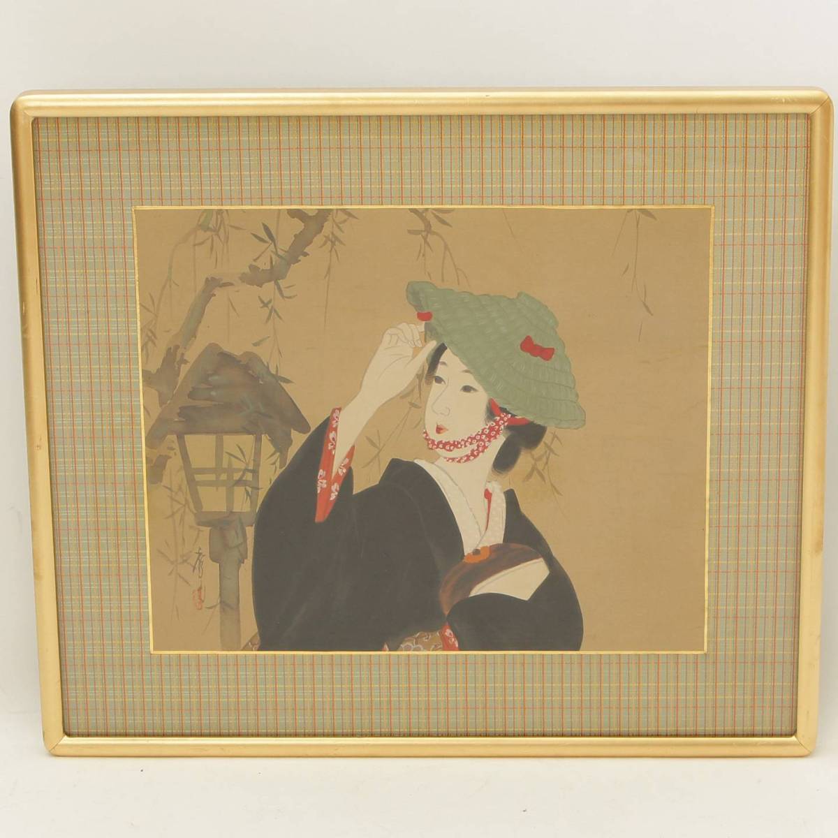 楽天市場 ソノタ 杢山 和装美人画 絹本 絹水彩画 絵画 骨董品 レトロ絵 中古 鑑定済 正規品保証 Retro