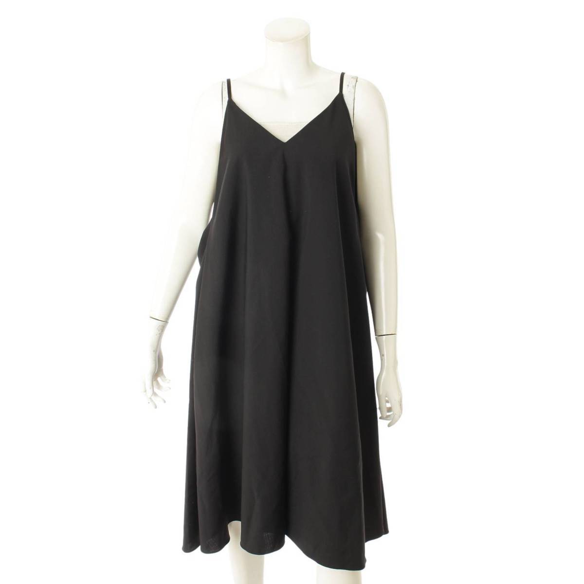 ロエベ S Loewe ブラック ウール ノースリーブ ワンピース ブラック S 中古 鑑定済 正規品保証 Retro