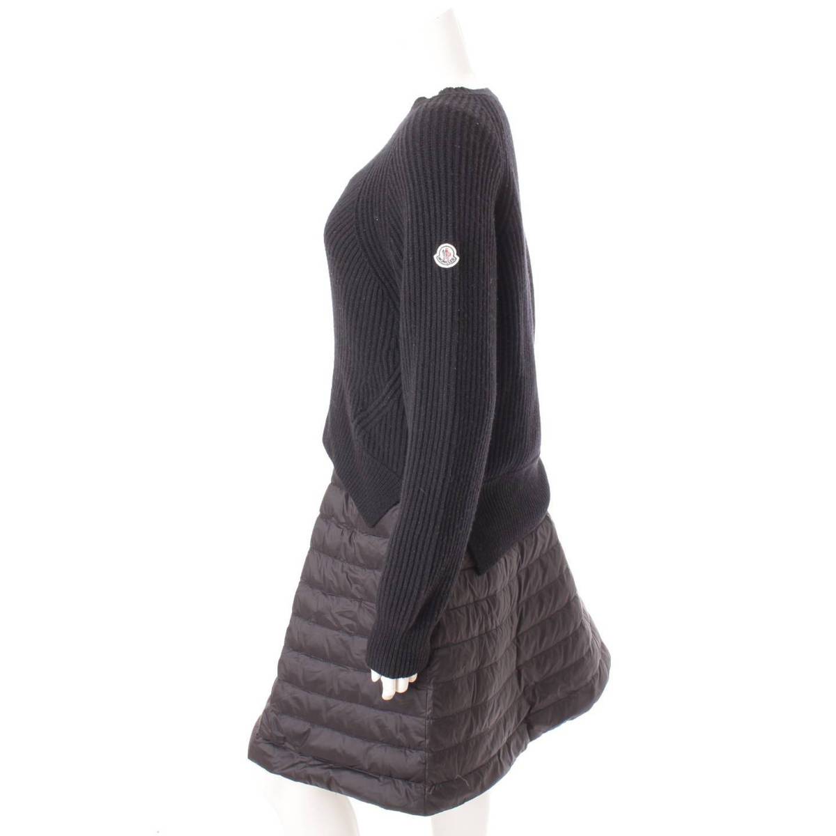 モンクレール Moncler Abito Tricot セットアップ ワンピース ブラック Tricot セットアップ M ワンピース 中古 鑑定済 正規品保証 Retro