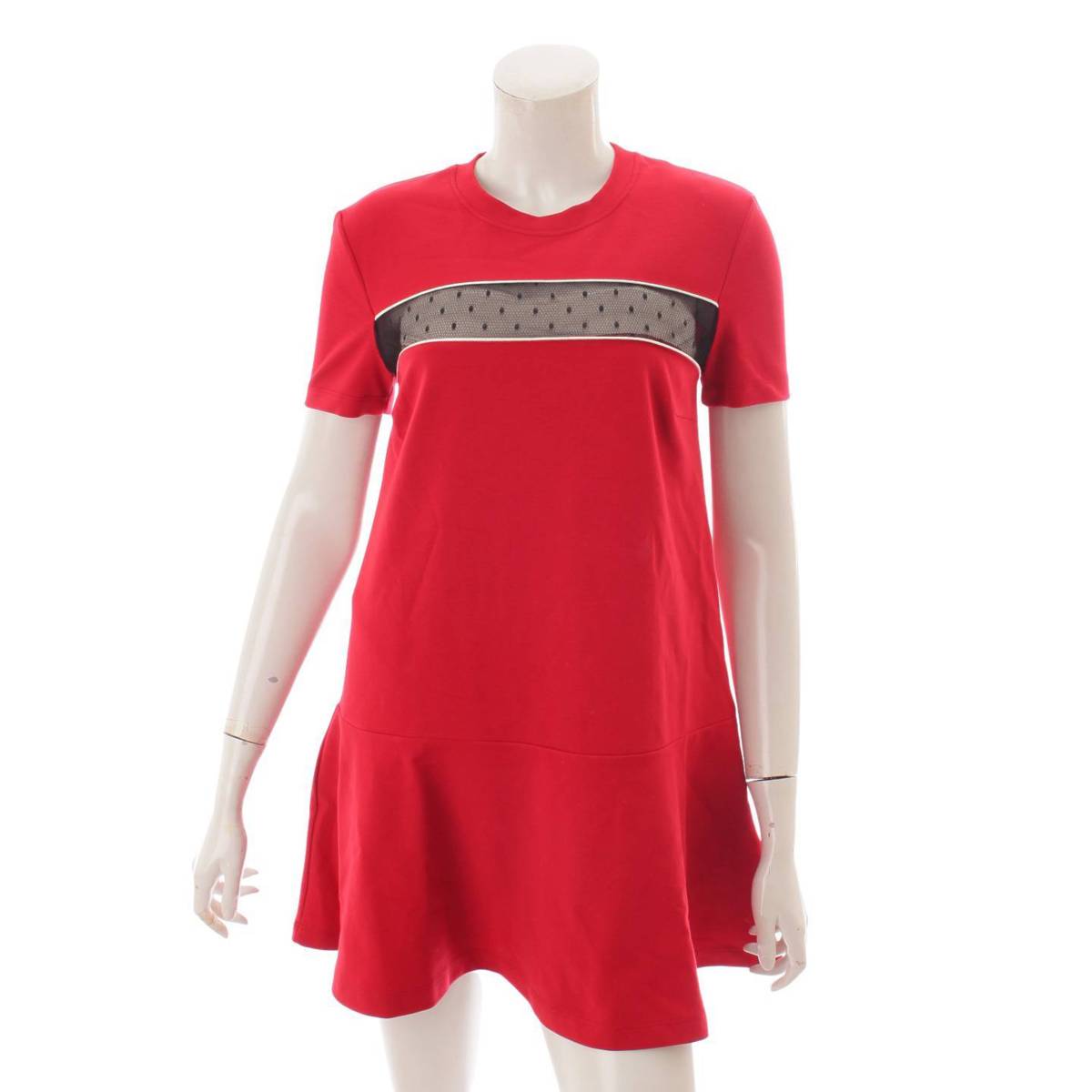 Retro S ジャージー 鑑定済 正規品保証 レッド Valentino S Red 半袖 レース ジャージー レッド ヴァレンティノ ワンピース 半袖 中古 Retro S ジャージー 鑑定済 正規品保証 レッド Valentino S Red 半袖 レース ジャージー レッド ヴァレンティノ ワンピース 半袖 中古