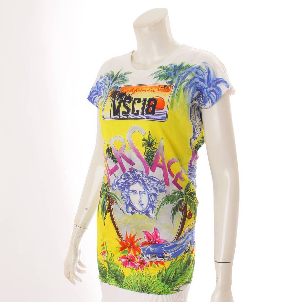 ヴェルサーチ Versace メデューサ プリント カットソー ワンピース 総柄 マルチカラー 36 中古 鑑定済 正規品保証 Vmaphotographystudios Com