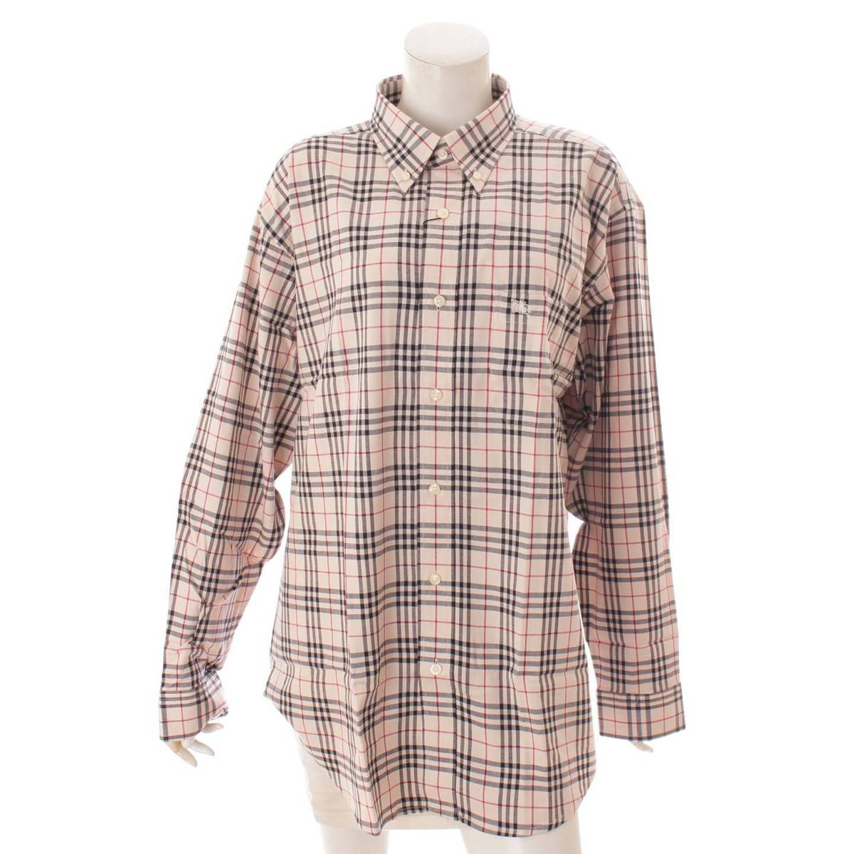 バーバリー Burberry ノヴァ検見 国色下落 Tシャツ ブラウス ピンクベージュ L 未実践躬行 中古 考査済 法則品目保険 Olc54 Fr