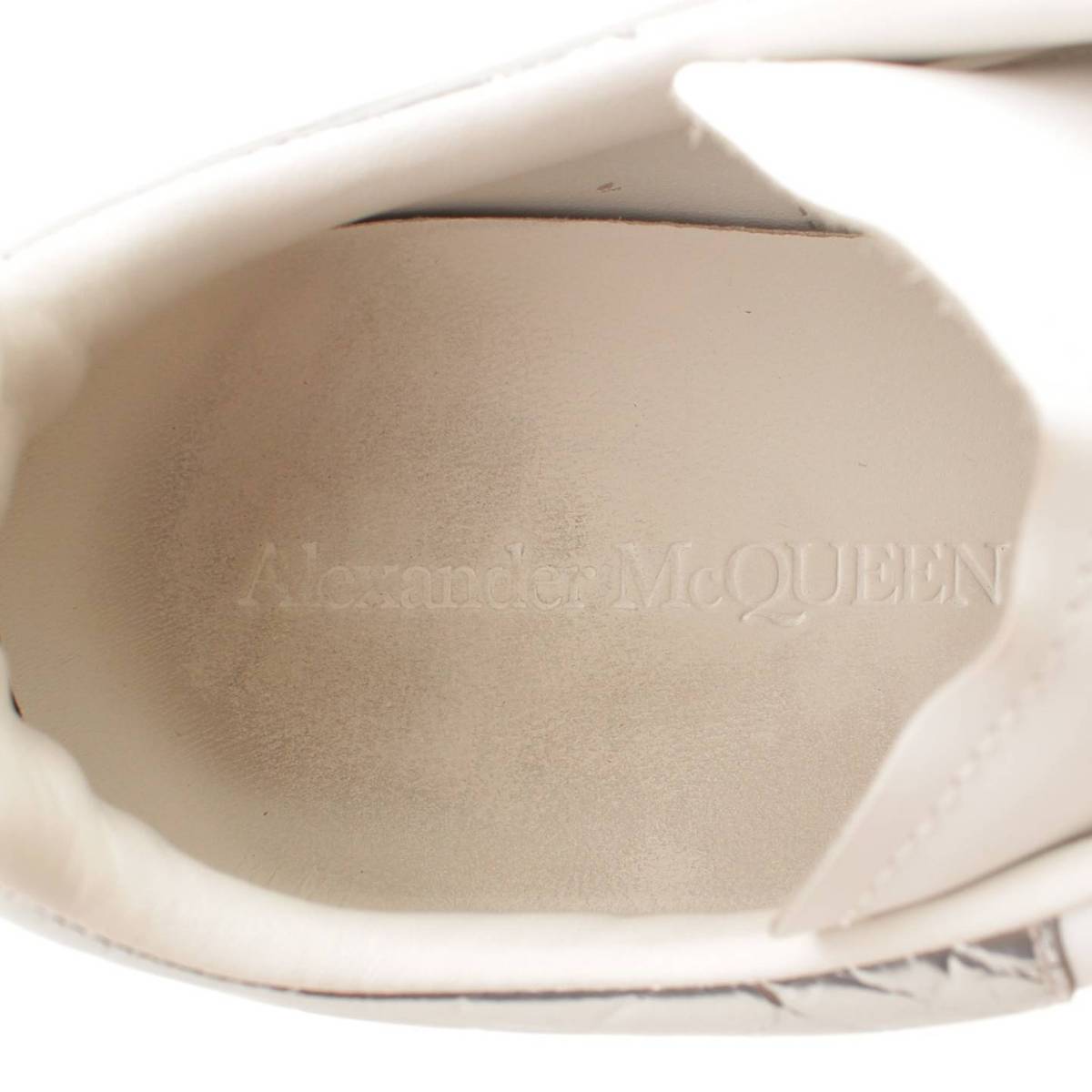 【アレキサンダーマックイーン】AlexanderMcQueenメンズLARRYラリーバイカラースニーカー625162ホワイトシルバー42【中古】【鑑定済・正規品保証】161648
