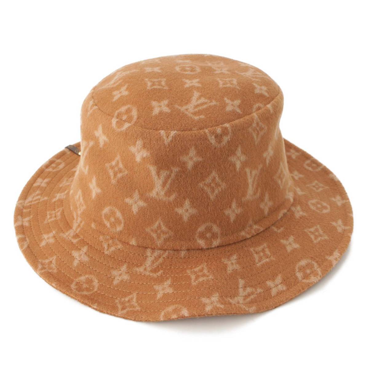 【楽天市場】【ルイヴィトン】Louis Vuitton モノグラム ウール バケットハット 帽子 M77295 キャメル M 【中古】【鑑定済 ...
