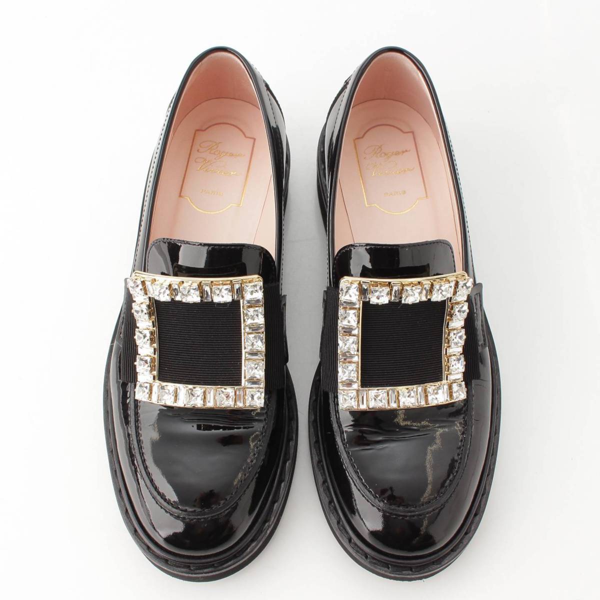 Roger Vivier ヴィヴ バックル ブラック レンジャー 175208 ストーン