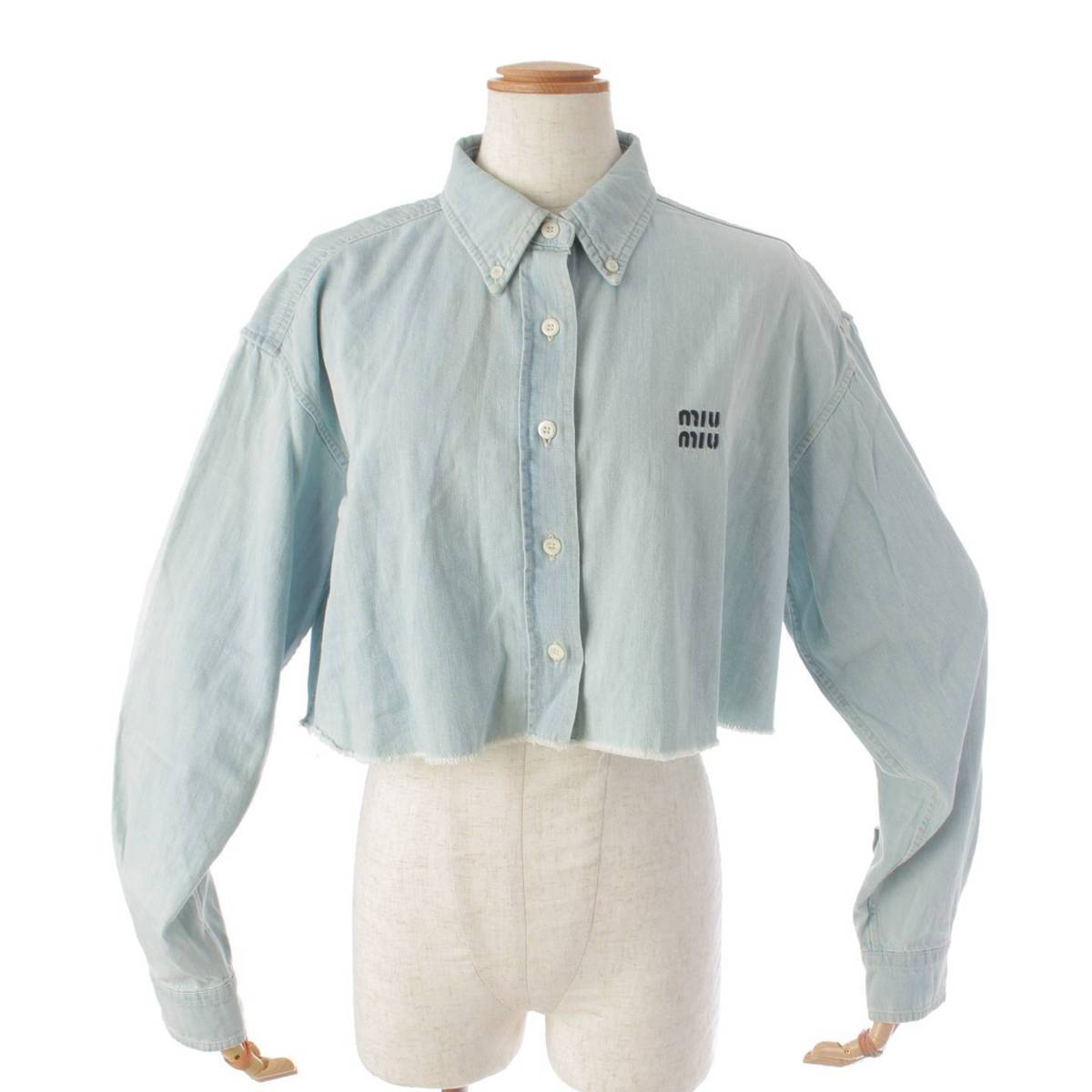 MIU MIU 2024SS シャンブレー シャツ　40 MIU MIU 2024SS シャンブレー シャツ40