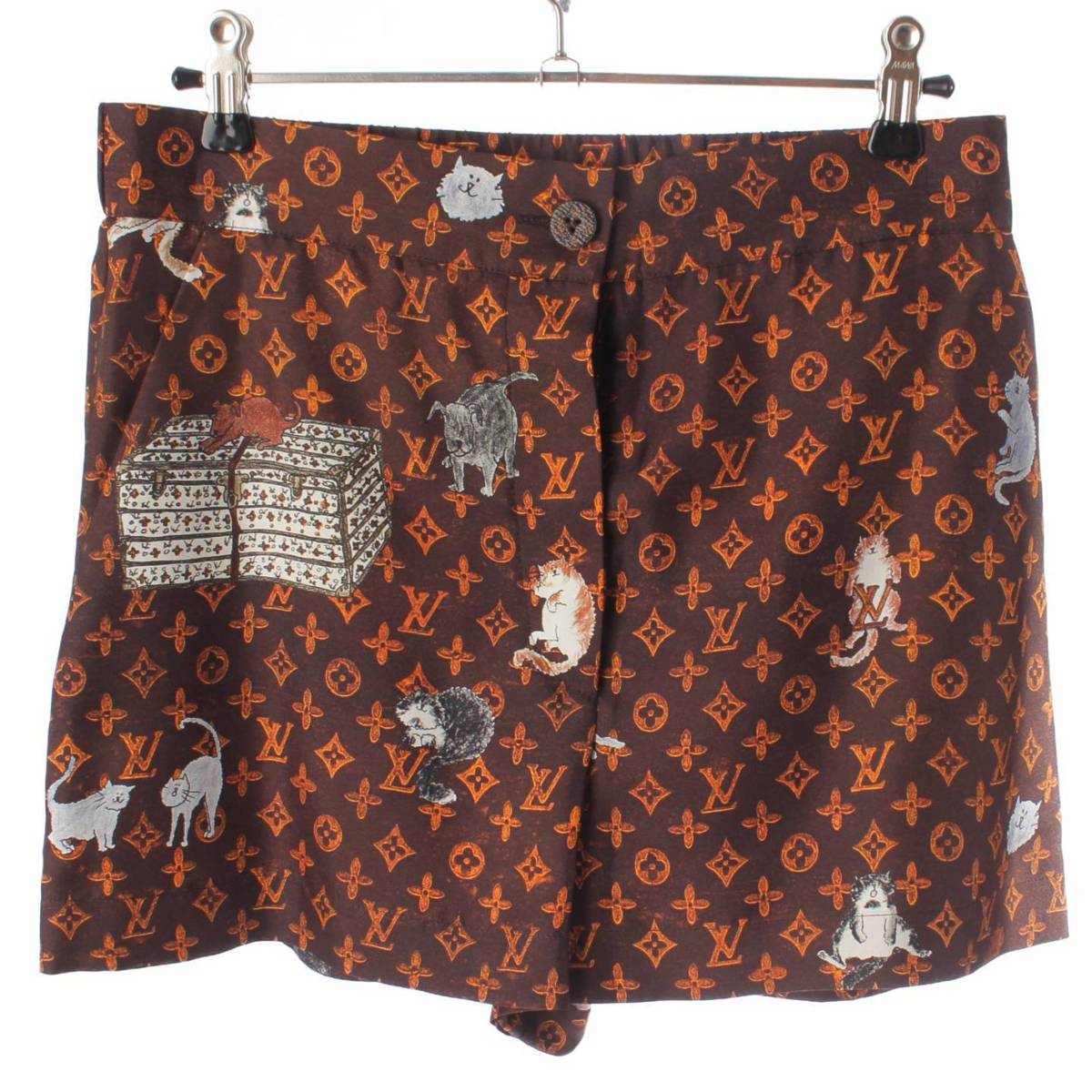 【楽天市場】【ルイヴィトン】Louis Vuitton 19SS キャットグラム シルク ショートパンツ RW191A ブラウン 34 【中古 ...