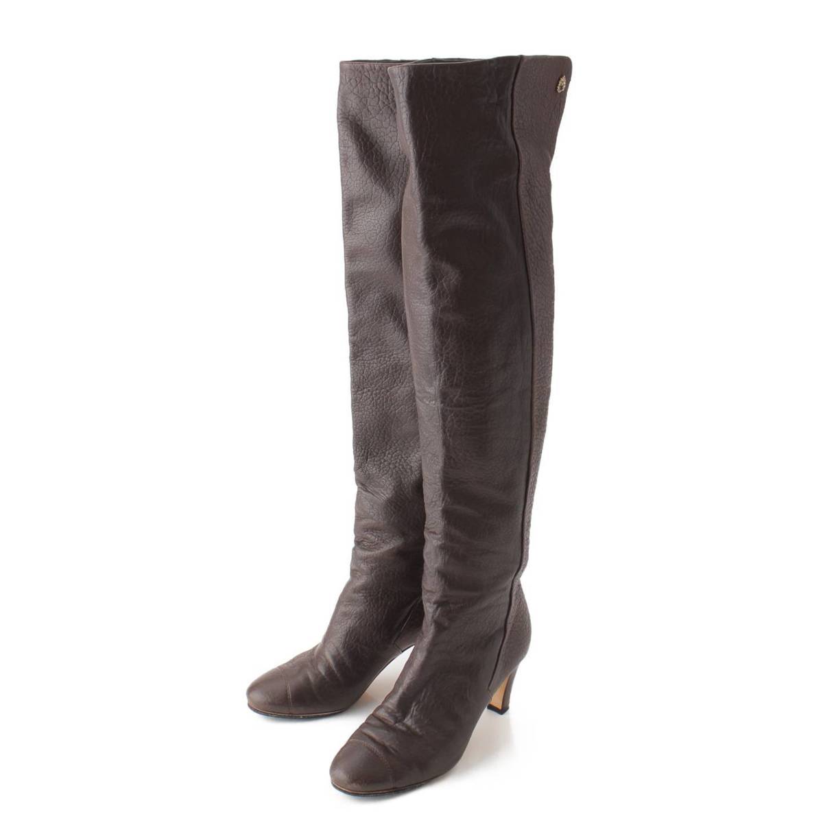 楽天市場】【シャネル】Chanel ココマーク レザー ロングブーツ G36438