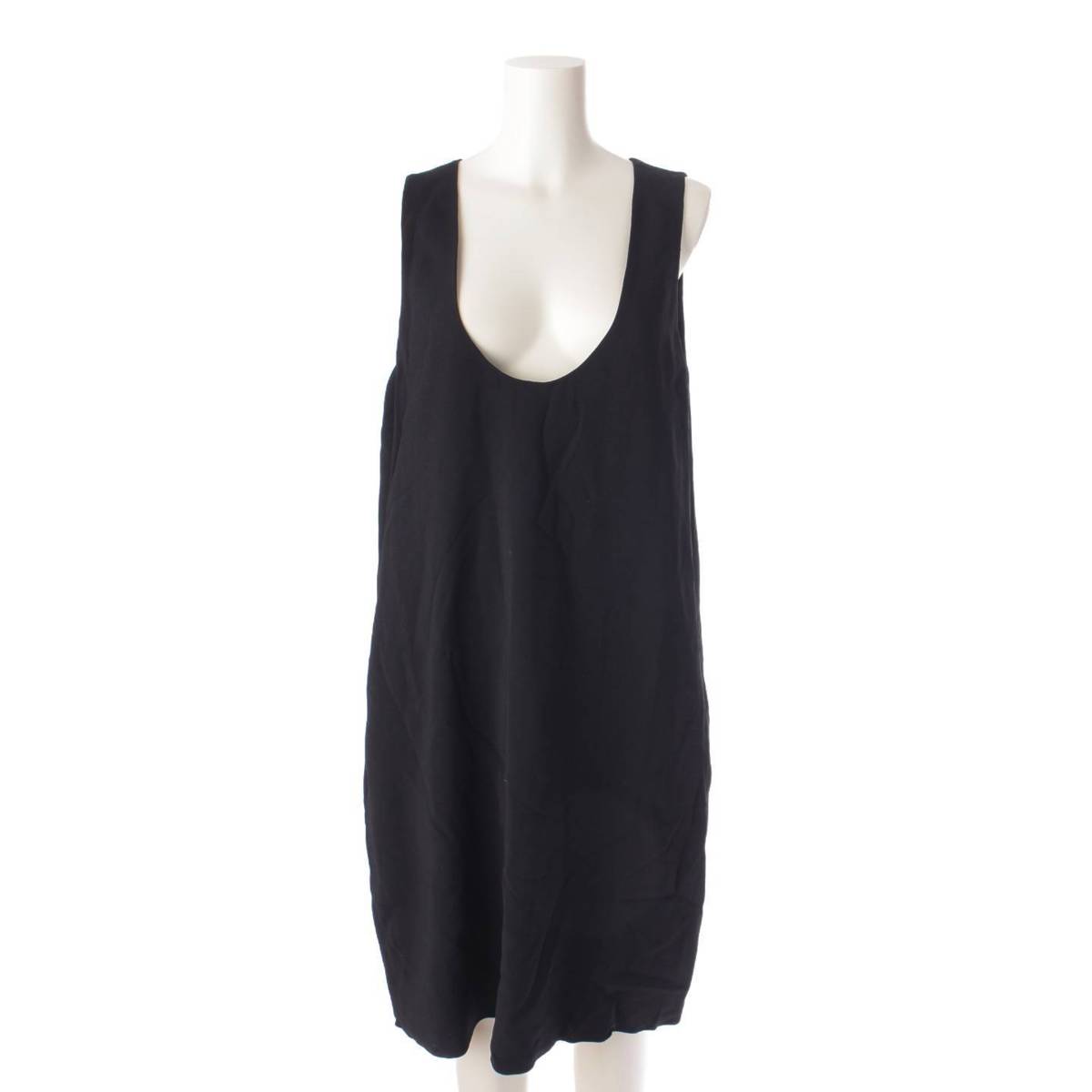 【ザロウ】THE ROW　ノースリーブ ストレッチジャージー ミディドレス ワンピース ブラック XS 【中古】【鑑定済・正規品保証】200223