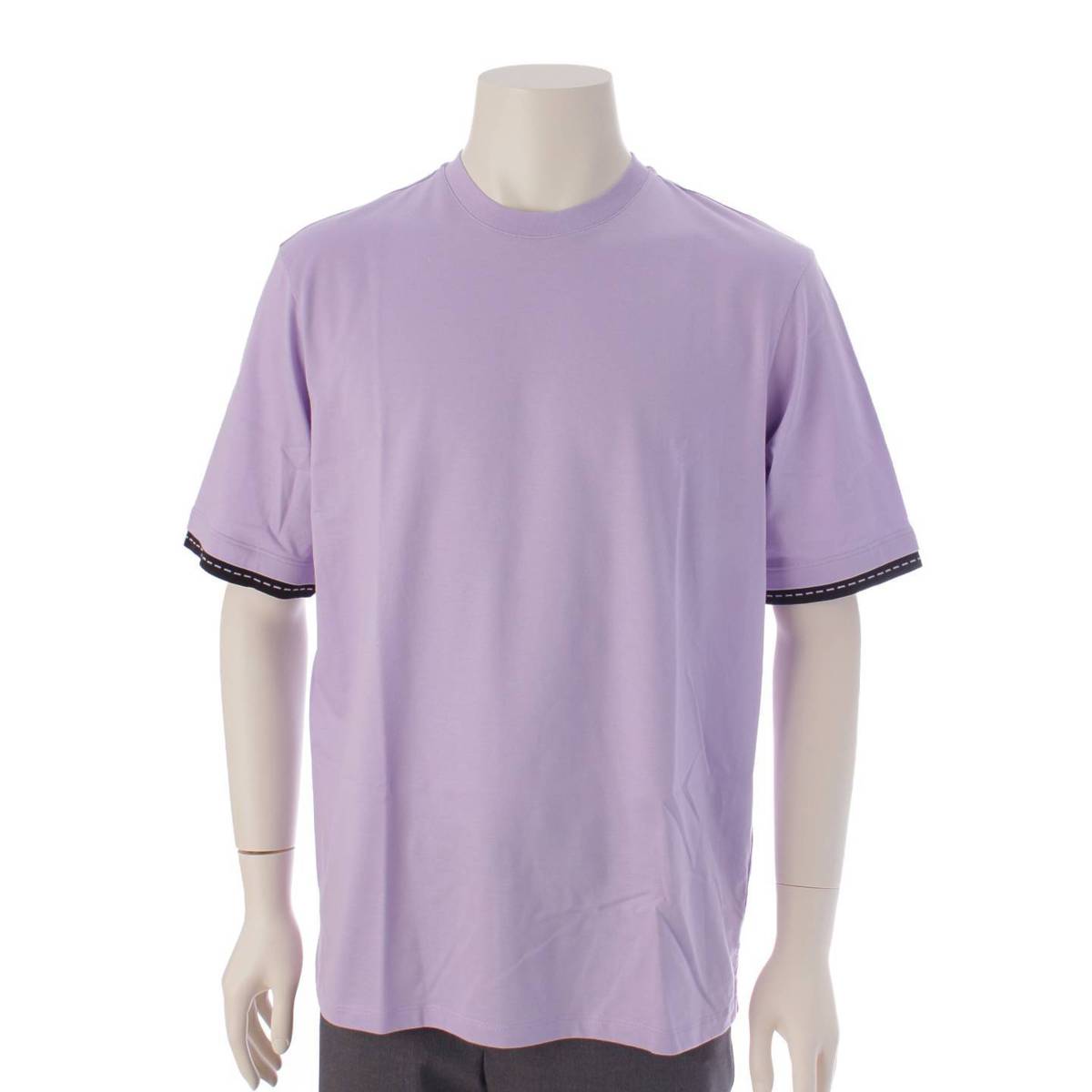 Hermes piqures Sellier レイヤード コットン Tシャツ トップス ピンクベージュ M (189370 main image 1