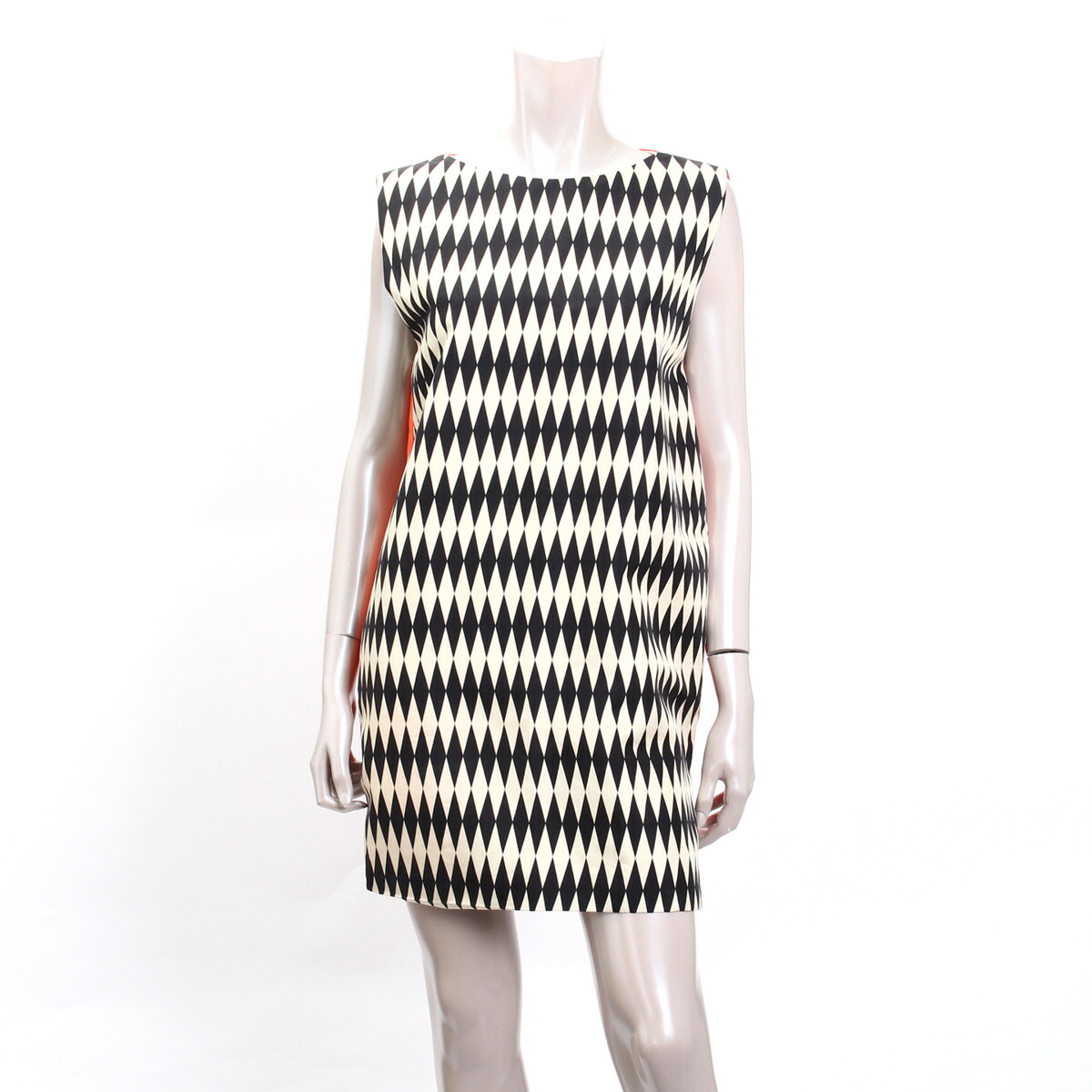 【ファウストパグリッシ】FAUSTO PAGLISI　ワンピース アイボリー&times;ブラック&times;オレンジ 40 【中古】【鑑定済・正規品保証】｜retro