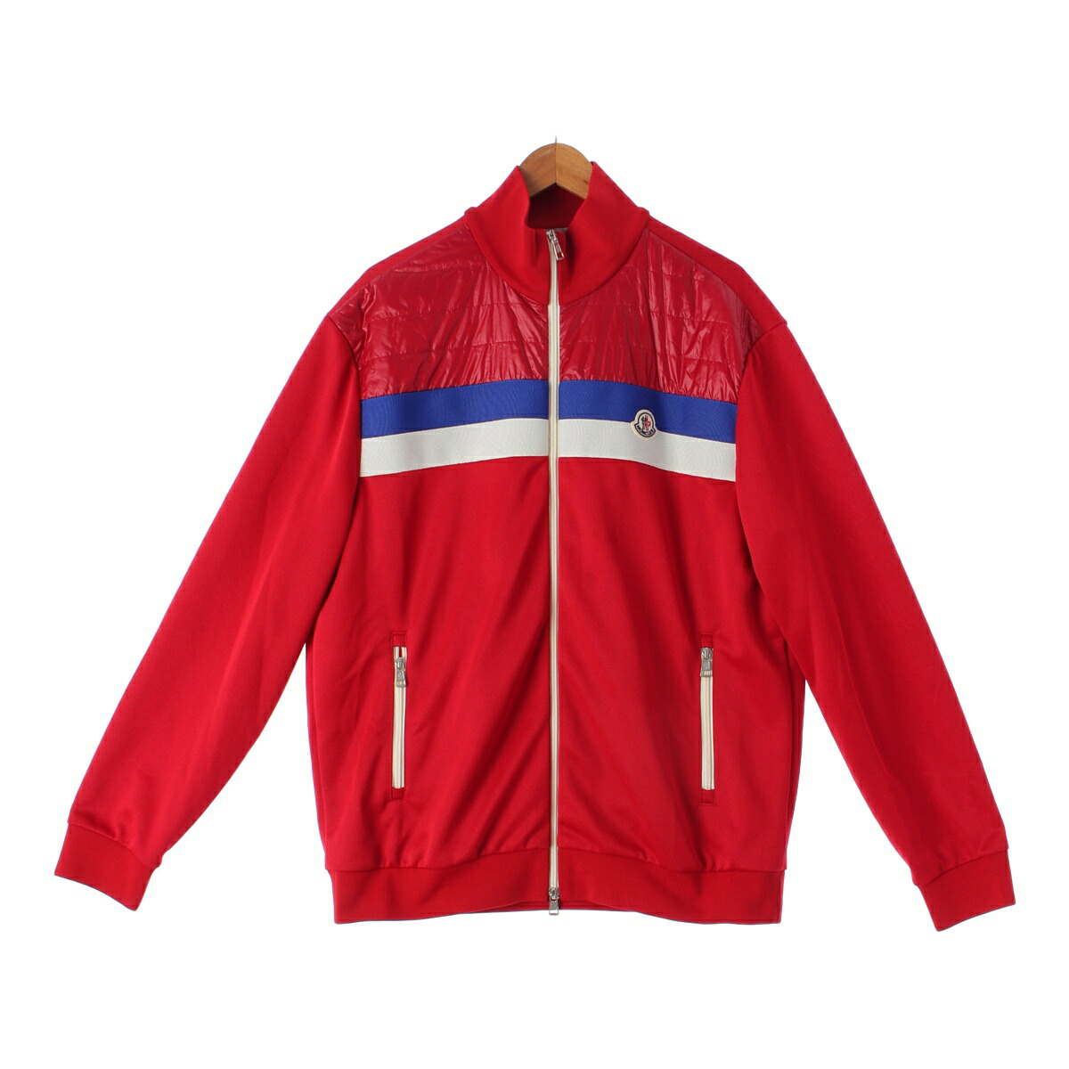 【楽天市場】モンクレール MONCLER 21年 Maglia Cardigan ナイロン ロゴワッペン ニット切替 ダウン ブルゾン ...