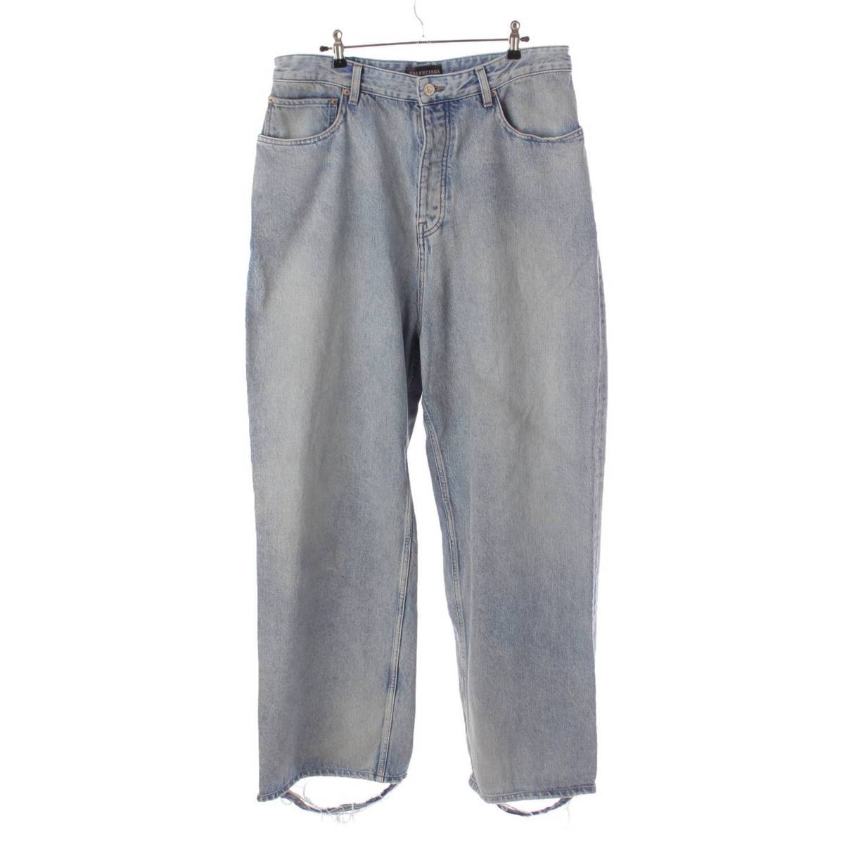BALENCIAGA 23SS ダメージ加工 バギー デニム 国内正規 BALENCIAGA 23SS スーパーデストロイ加工ラージ