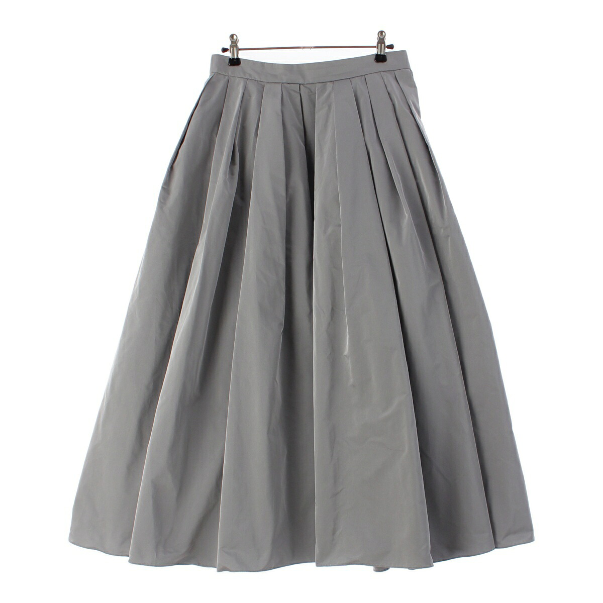 【楽天市場】アレキサンダーマックイーン Alexander McQueen プリーツ ミディ スカート 684284 グレー シルバー 42 ...