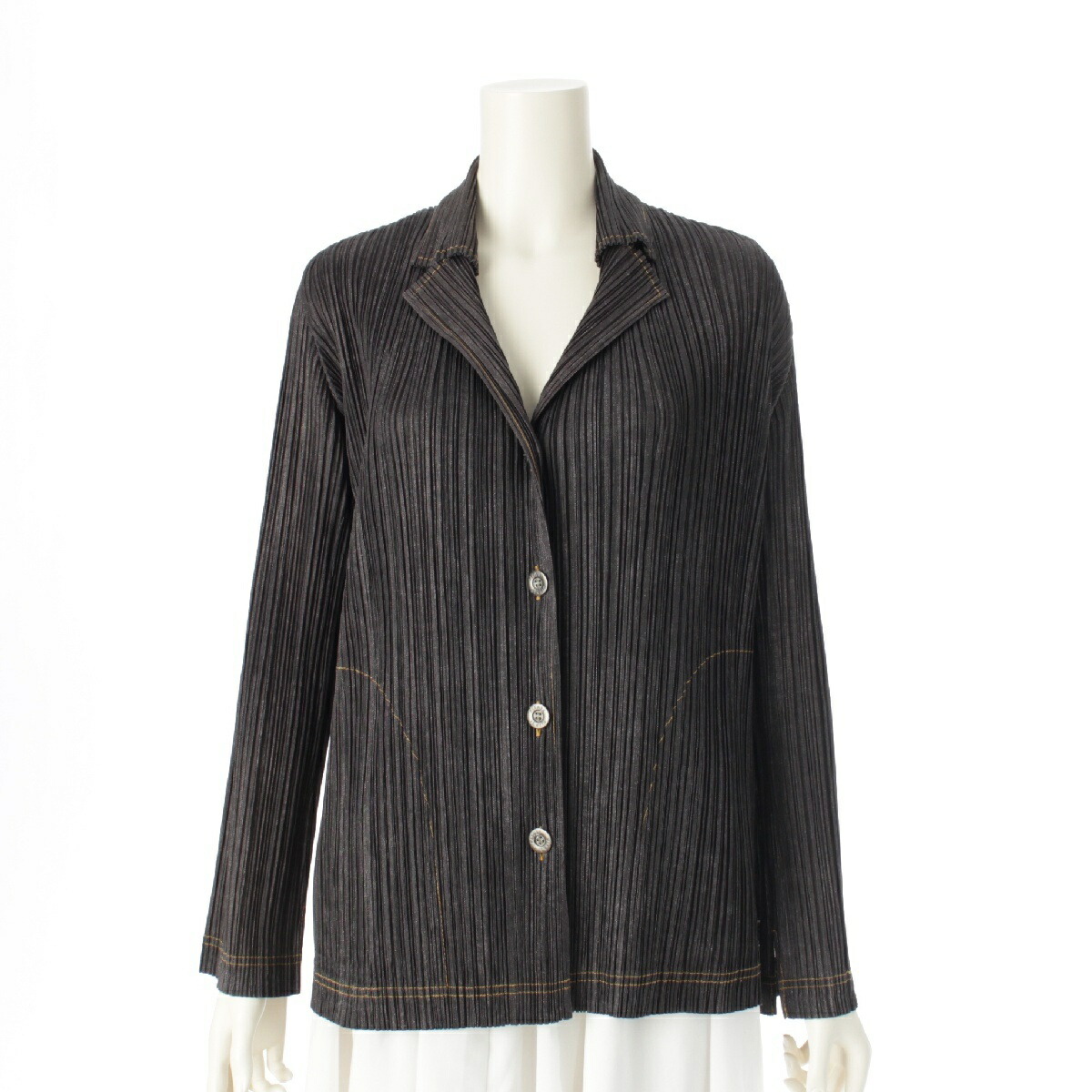 PLEATS PLEASE イッセイミヤケ デニム 転写プリント ジャケット PLEATS PLEASE ISSEY MIYAKEのフリマアイテム一覧
