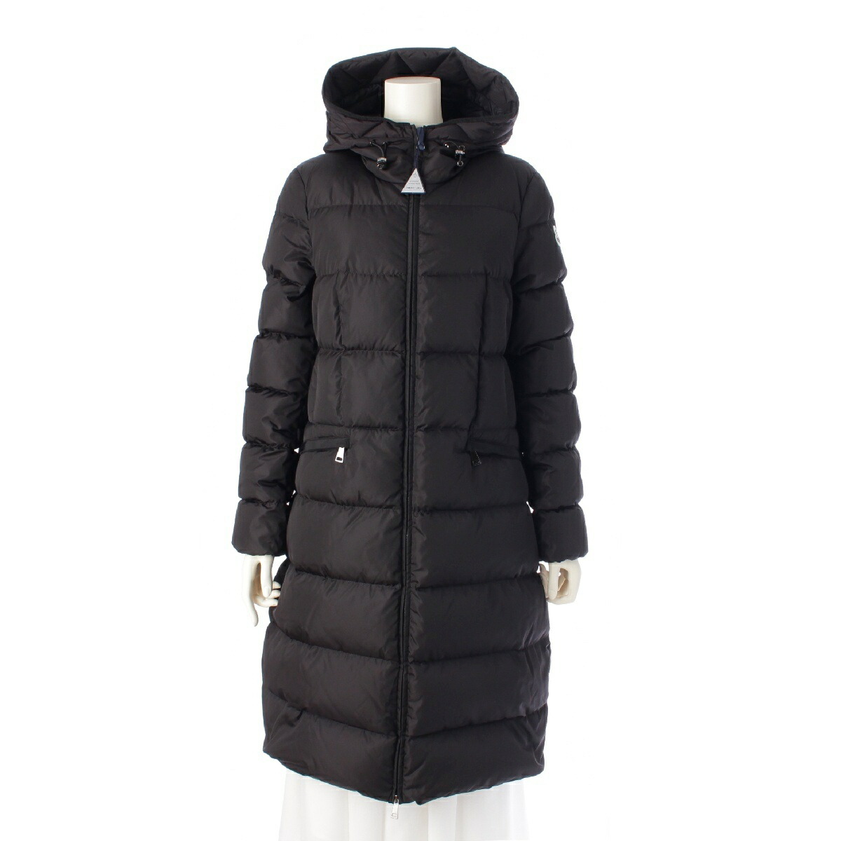 モンク軌跡 MONCLER Avocette ボンネット 落ち込む厚地の外套 アウター 23年 黒いこと 1【中古】【置き目品引き受ける】
