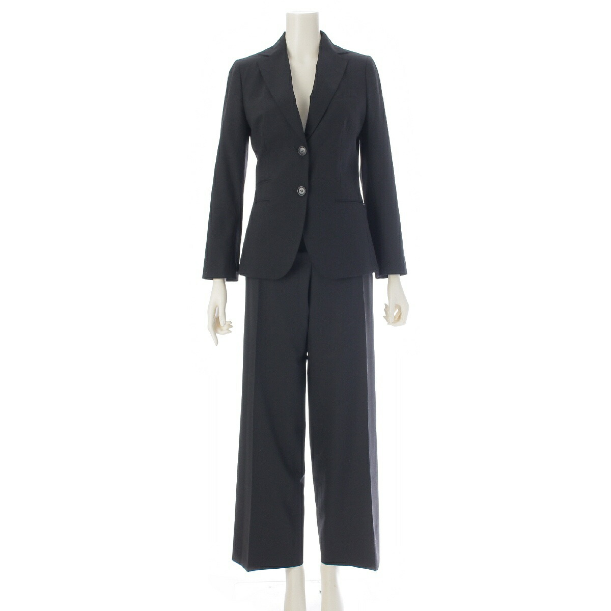 キートン Kiton 羊毛 背広 セットアップ ズボン下 D15509K0371109000 黒いこと 40    【中古】【定まり品引き請ける】