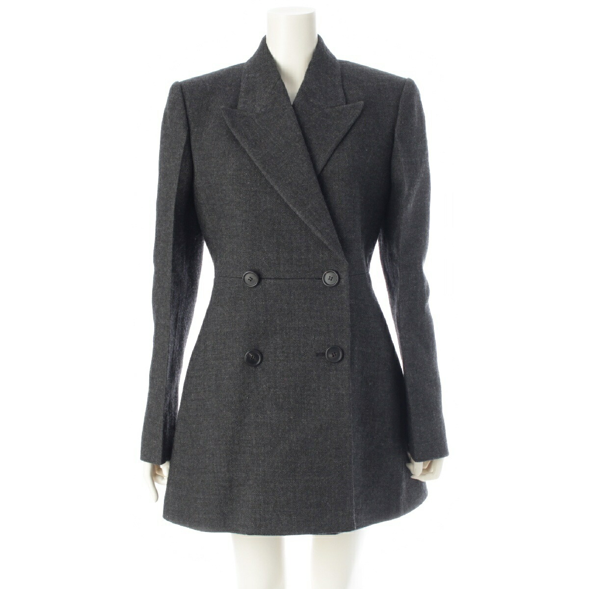 ヴァレンティノ 24-25AW ヴァージンウール シルク ラッフルトリム  