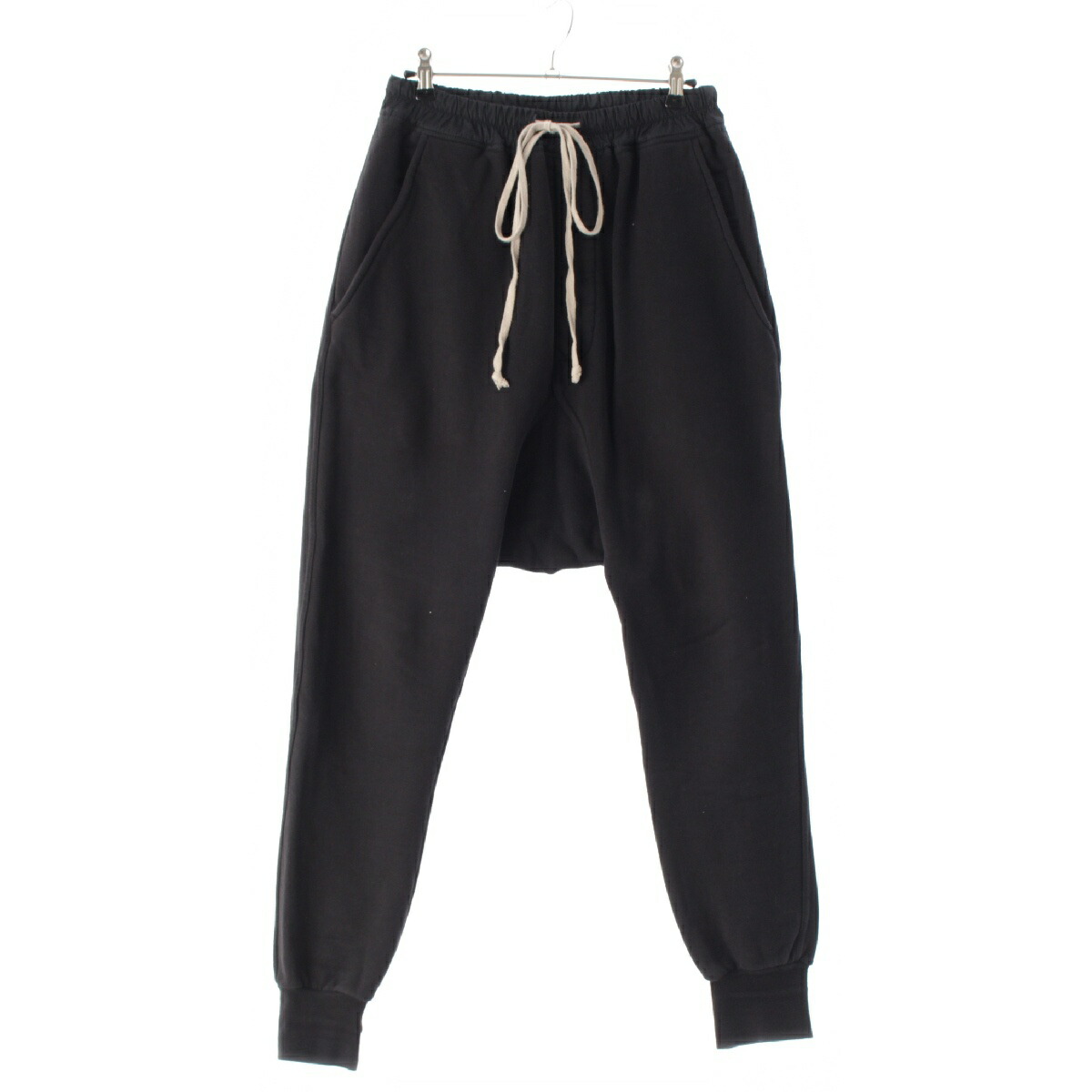 リックオウエンス シルク 100 クロップドパンツ サルエル 黒 S タック リックオウエンス シルク 100 クロップドパンツ サルエル 黒 S