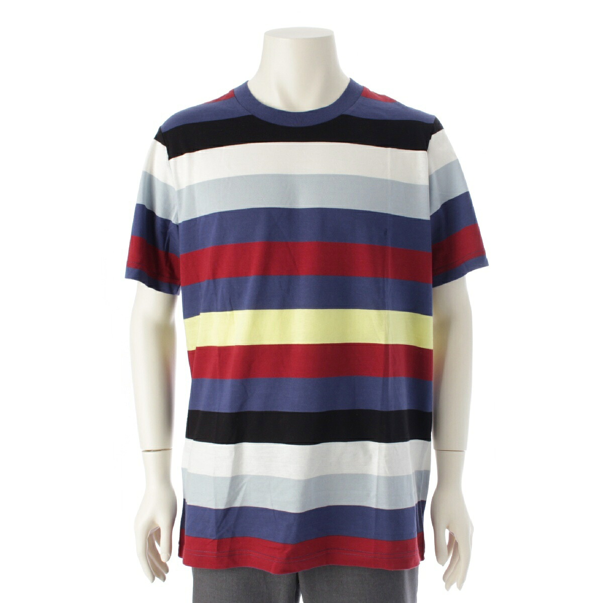 マルニ MARNI 23AW コットン ボーダー クルーネック パック 半袖Ｔシャツ トップス カットソー HUMU0151EX マルチカラー 52【中古】【正規品保証】