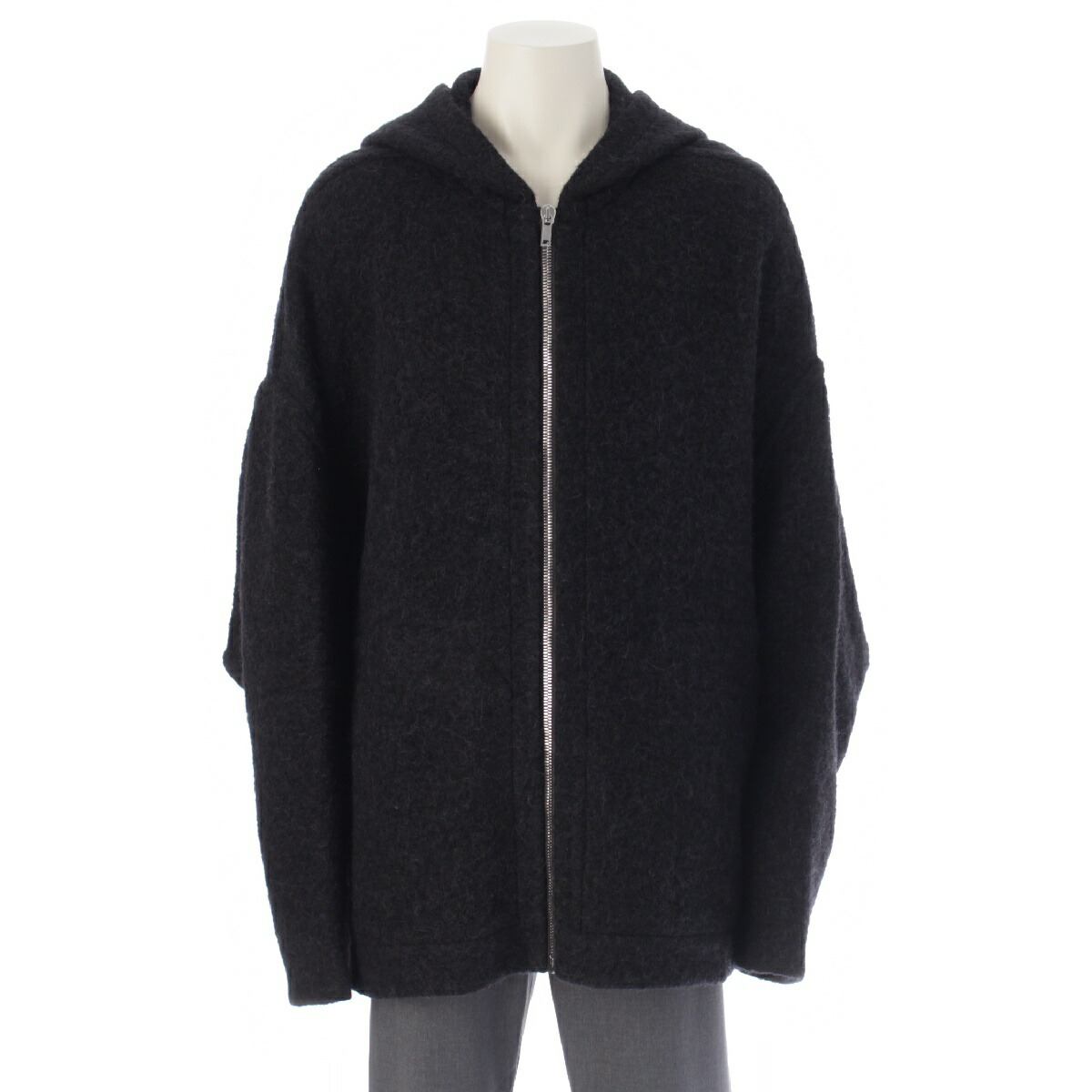 リックオウエンス カシミヤジップアップパーカー ブラック Rick Owens ジップアップ パーカー | ブラック | FARFETCH JP