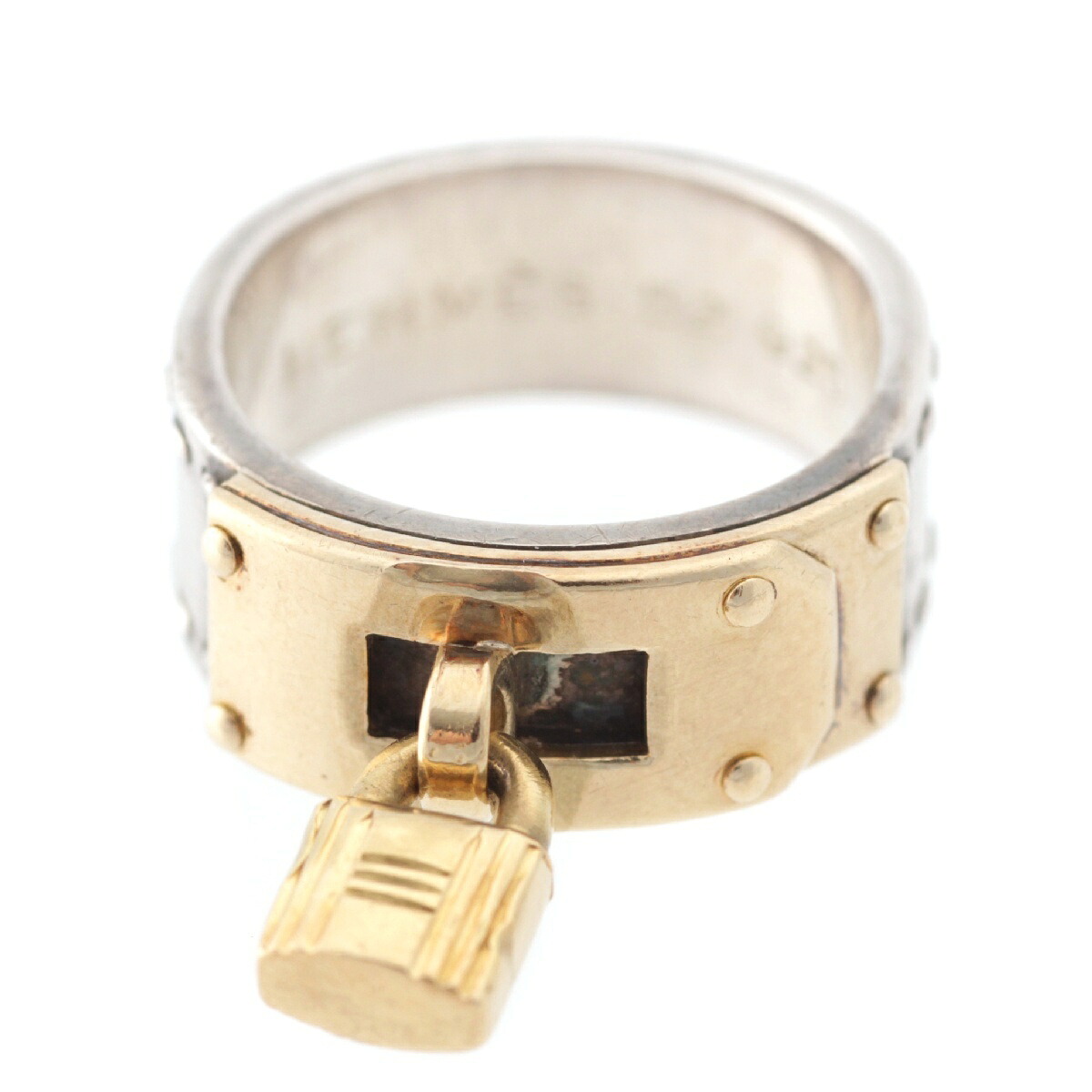 Hermes ケリー ロゴ Ag925 リング 指輪 アクセサリー シルバー 52 (208509