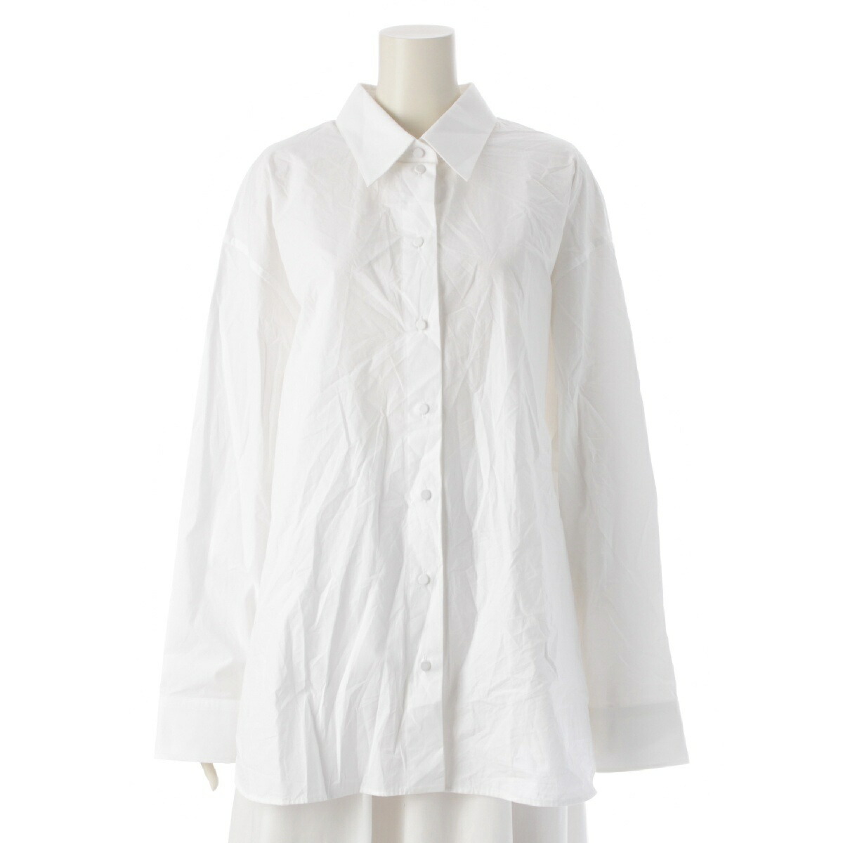 VALENTINO ヴァレンティノ 24AW フラワーデザインスリーブ ブロードシャツ 4B3AB5U05A6 ホワイト 44 ITSPW1MXBDUG VALENTINO - VALENTINO ヴァレンティノ 24AW フラワーデザイン