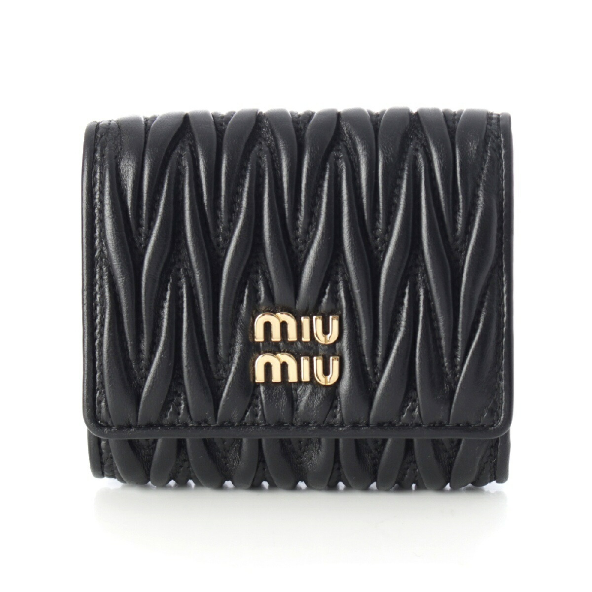 お値下げしました！miu miu シルバー 三つ折り財布 楽天市場】miumiu(ミュウミュウ) 三つ折財布 コンパクト