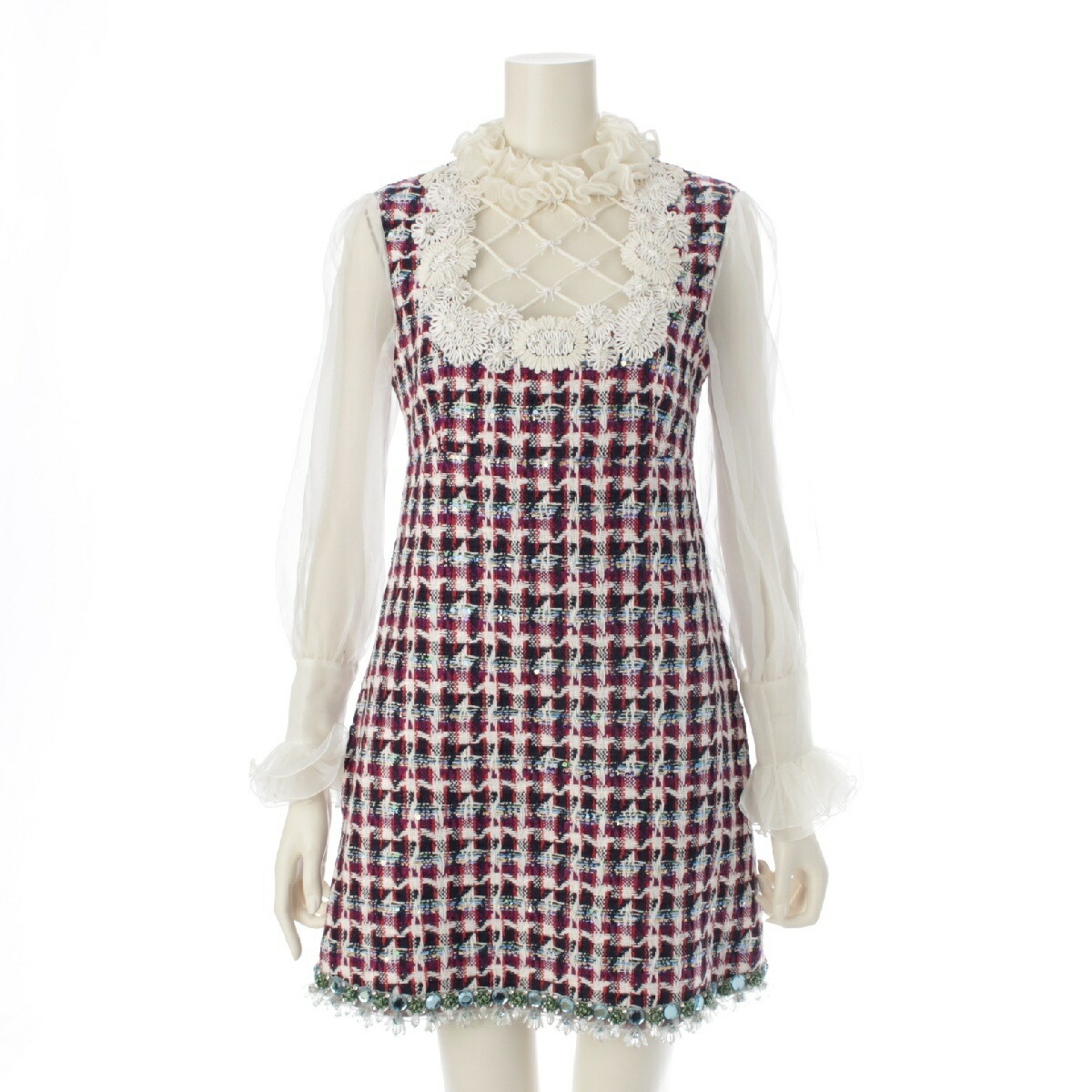 valentino garavani ヴァレンティノ ワンピース 44 総柄 レッドヴァレンティノ ワンピース 花柄 ＃40 【中古】 Red