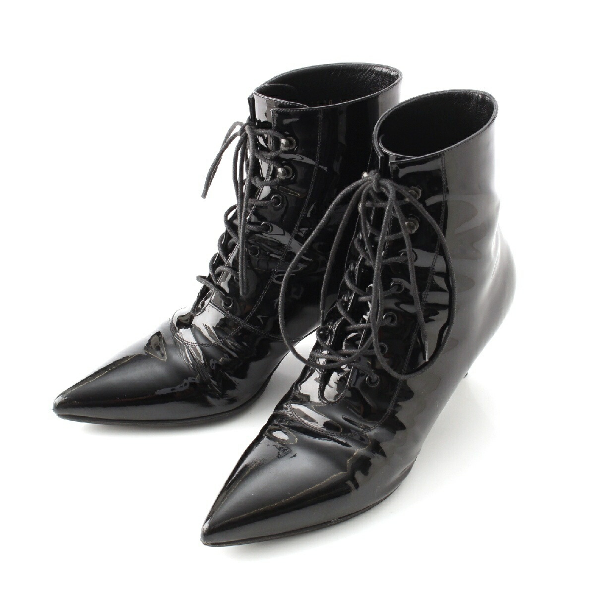 Saint Laurent プラットフォームブーツ Saint Laurent Size 37 Ankle Boots Crocodile Black Former RRP