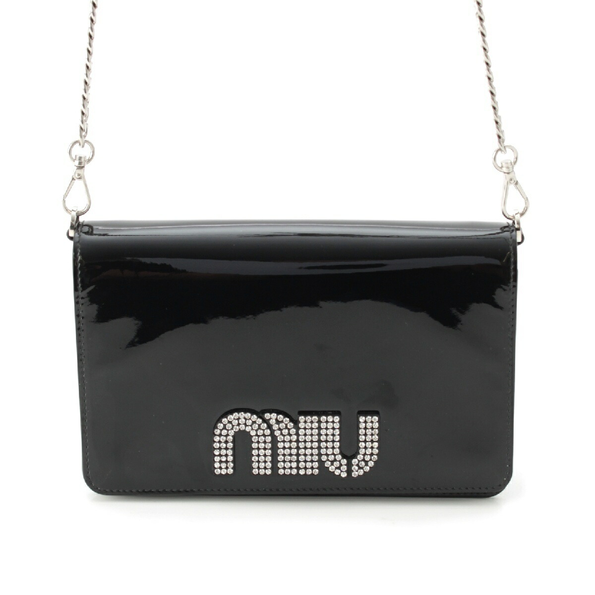 MIUMIU ナッパマテラッセチェーンショルダーバッグ 5BA200 Miu Miu マテラッセ ナッパレザーショルダーバッグ | ブラック