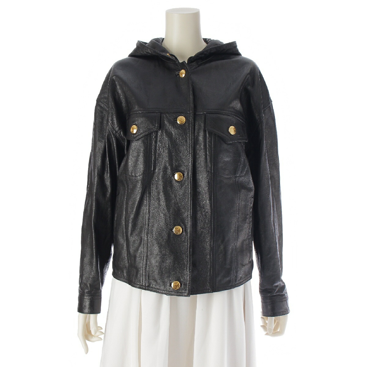 CELINE セリーヌ レザージャケット ライダース サイズ 36 ラムレザー セリーヌ ジャケット フィービー期 ラムレザー ブラック